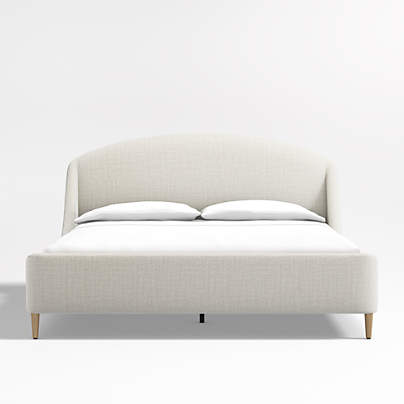 Lafayette Natural Beige Upholstered King Bed