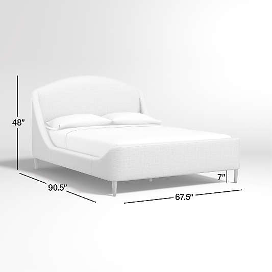 Lafayette Mist Grey Upholstered Queen Bed