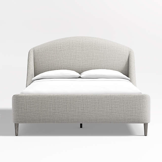 Lafayette Mist Upholstered King Bed, Grey Fabric Platform Bed King