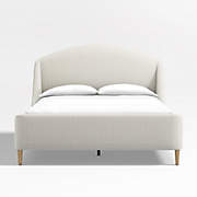 Lafayette Natural Beige Upholstered Queen Bed