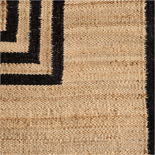 Lagos Jute and Wool Blend Black Handwoven Area Rug
