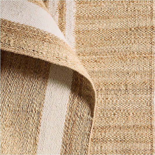 Lagos Jute and Wool Blend Ivory Handwoven Rug Swatch 12"x18"
