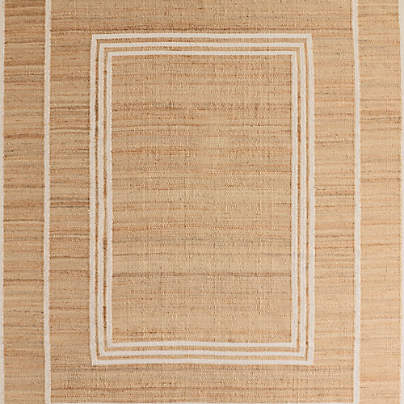 Lagos Jute and Wool Blend Ivory Handwoven Area Rug 6'x9'