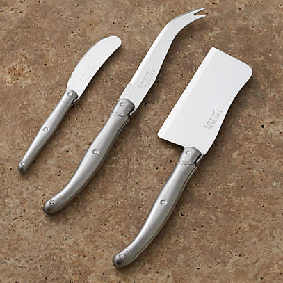 Material 3-piece Kitchen Knife Set In Cool Neutral