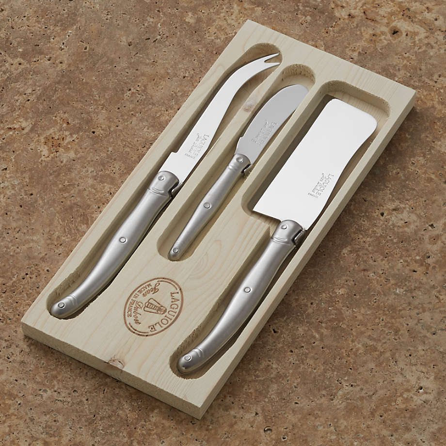 Laguiole Cheese Knife 3-Piece Set + Reviews | Crate & Barrel