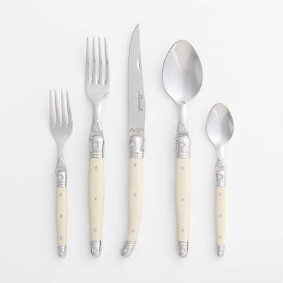 Jean Dubost Laguiole ® Ivory 5-Piece Flatware Place Setting