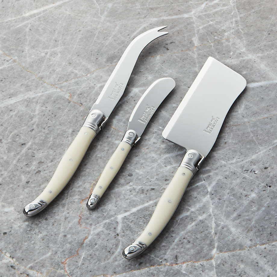 3pc Stainless Steel Laguiole Cheese Knife Set - French Home