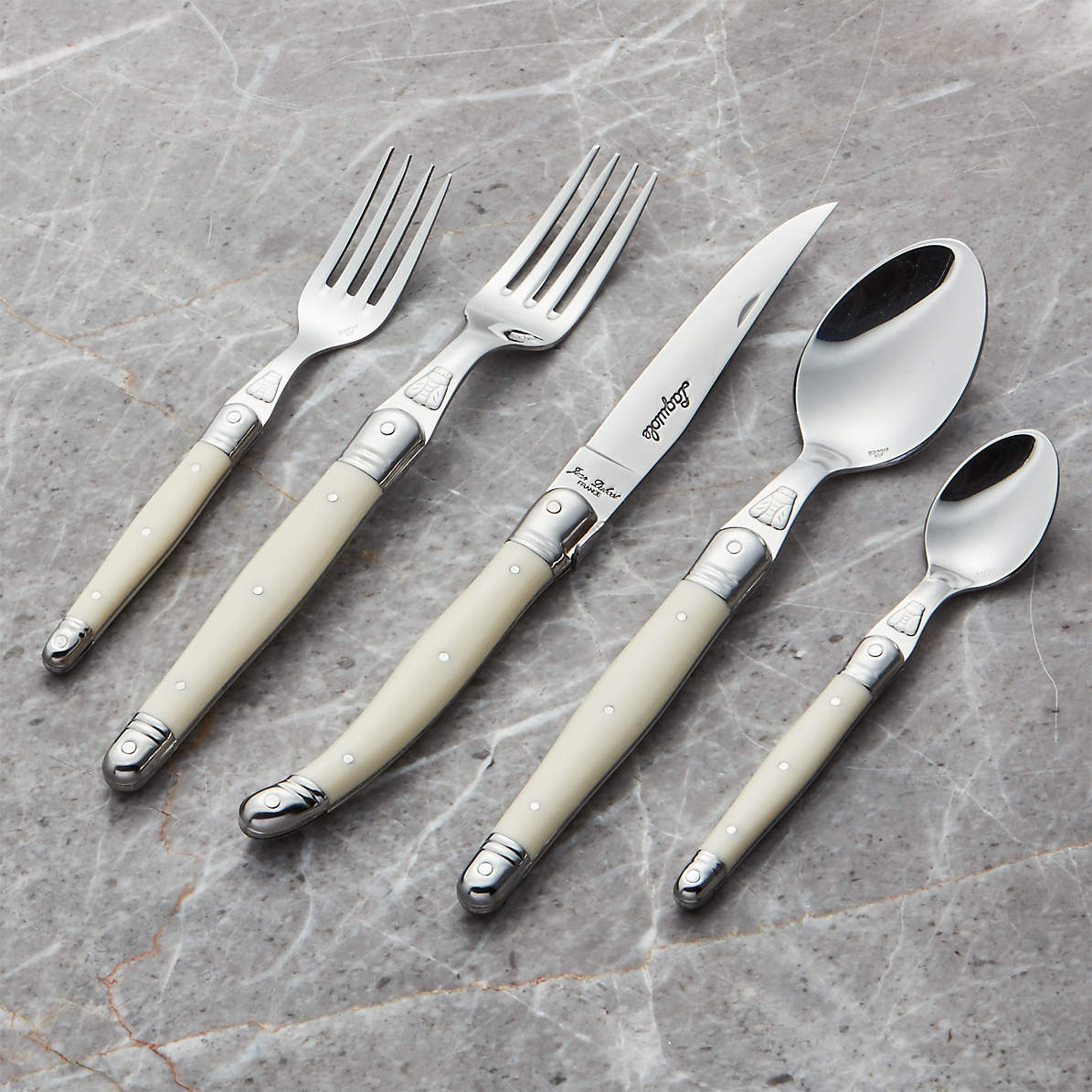 Laguiole flatware and knife