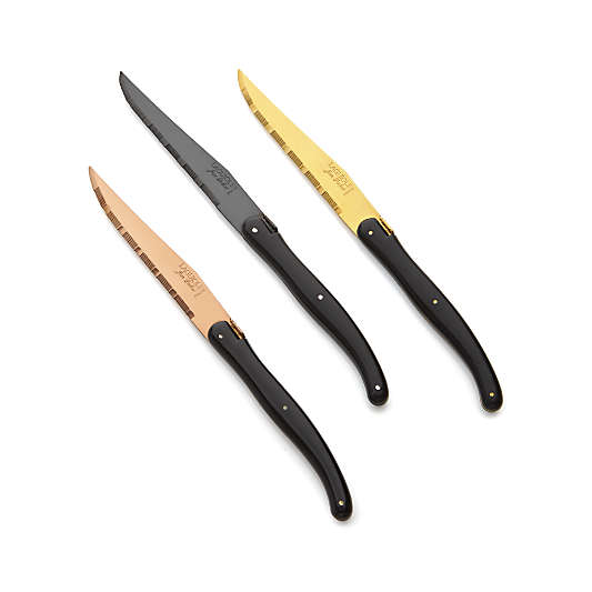 Jean Dubost Laguiole ® Gold Steak Knives, Set of 4