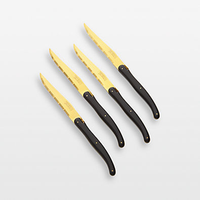 View Jean Dubost Laguiole ® Gold Steak Knives, Set of 4 details