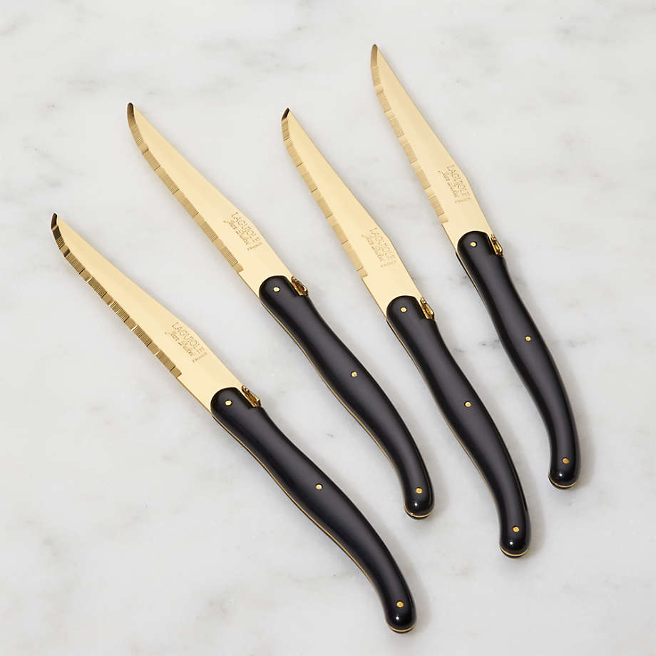 Laguiole Gold Steak Knives, Set of 4 + Reviews Crate and Barrel