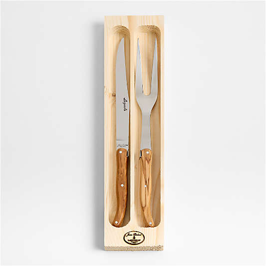 Jean Dubost Laguiole ® Olivewood Carving Set