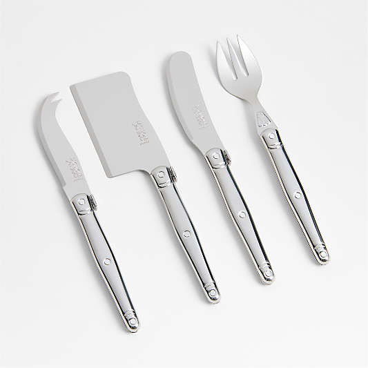 Jean Dubost Laguiole ® Stainless Cheese Knife 4-Piece Set