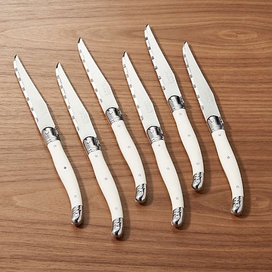 Jean Dubost Laguiole ® Ivory Steak Knives, Set of 6