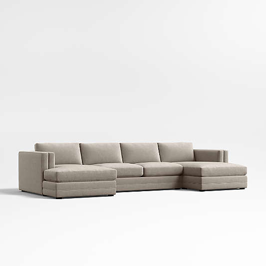 Lakeview Upholstered 3-Piece Double Chaise Sectional Sofa