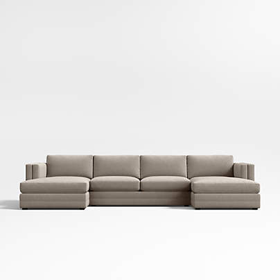 Lakeview 3-Piece U-Shaped Sectional Sofa with Double Chaise Lounge