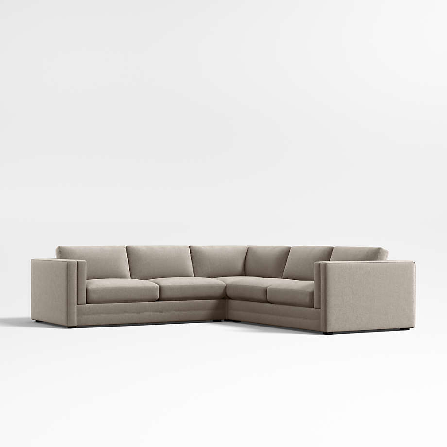 Lakeview Upholstered 3 Piece Corner Sectional Sofa 