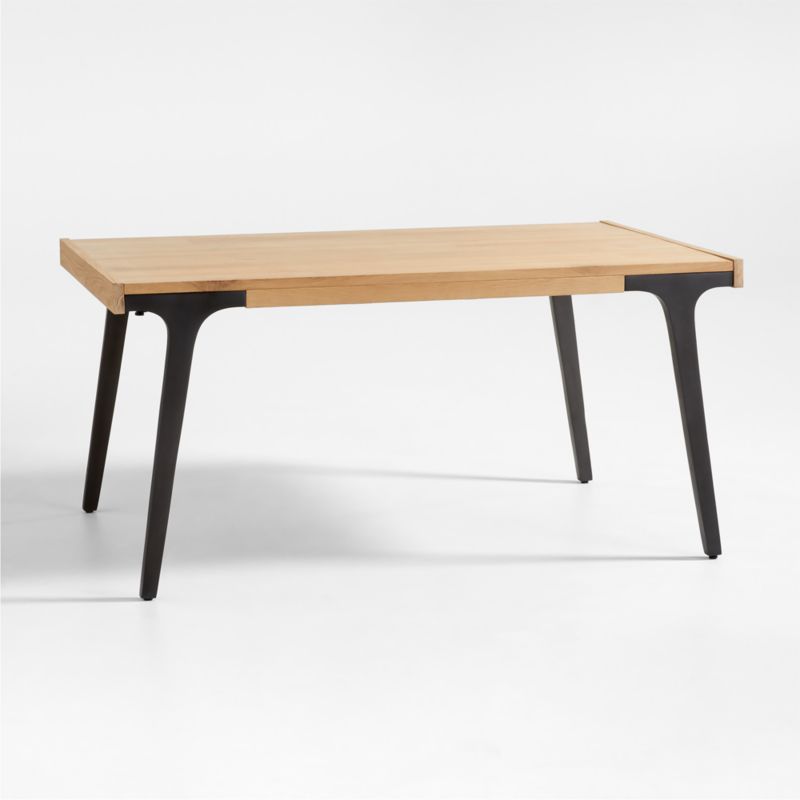 Lakin 61"-99" White Oak Wood Extendable Dining Table