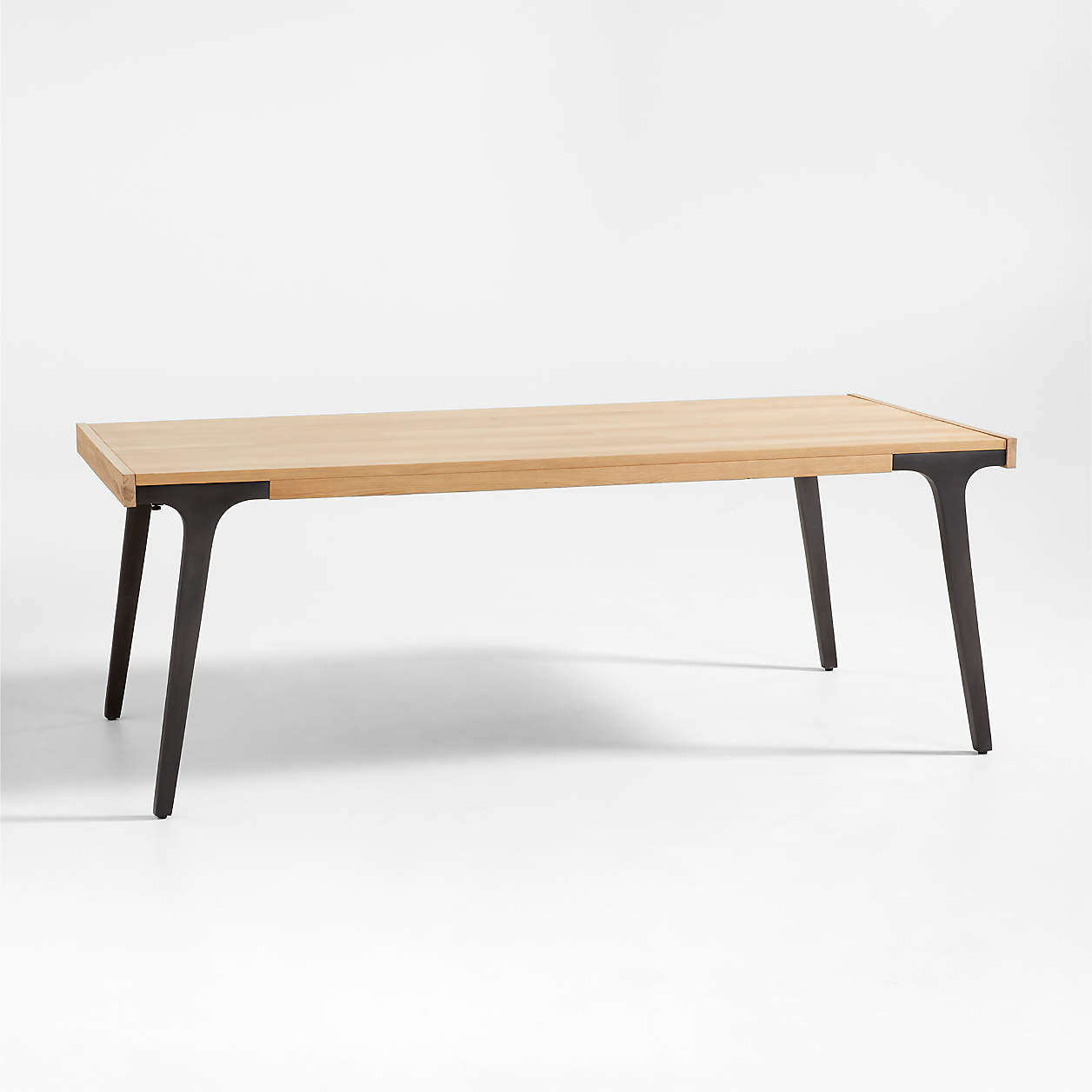 Lakin 81"119" White Oak Solid Wood Extendable Dining Table + Reviews