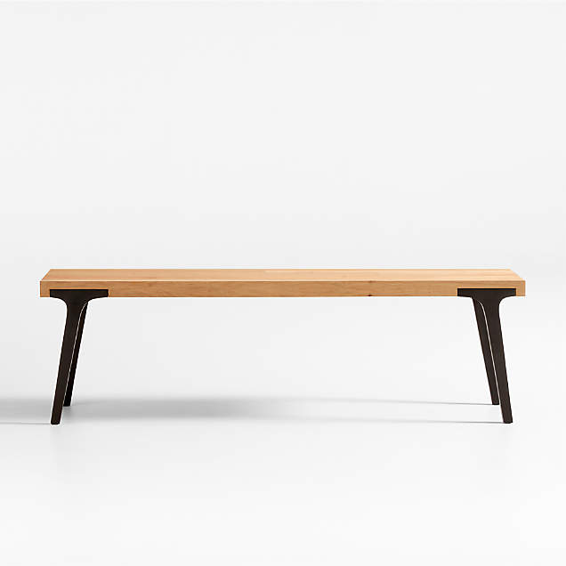 Pali Black Wood Dining Bench + Reviews Crate & Barrel Canada