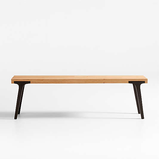 Lakin White Oak Wood Bench