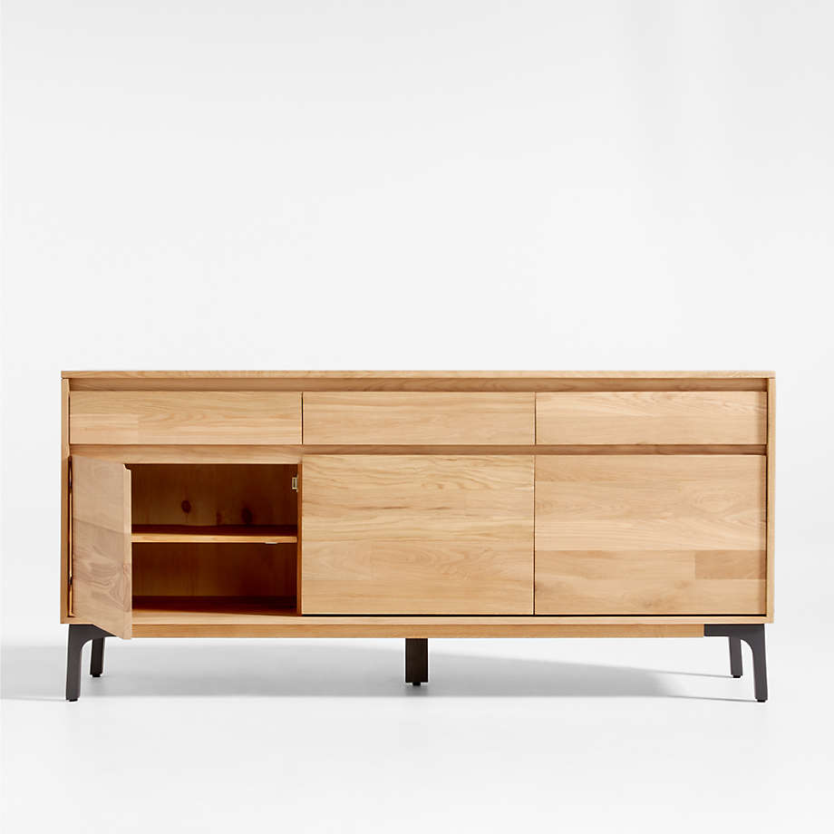 modern white and oak sideboard