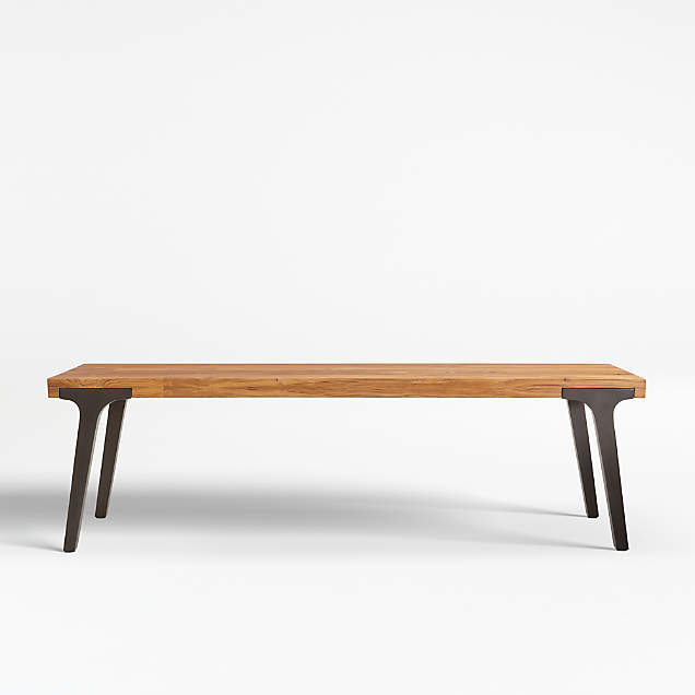 Pali Black Wood Dining Bench + Reviews Crate & Barrel Canada