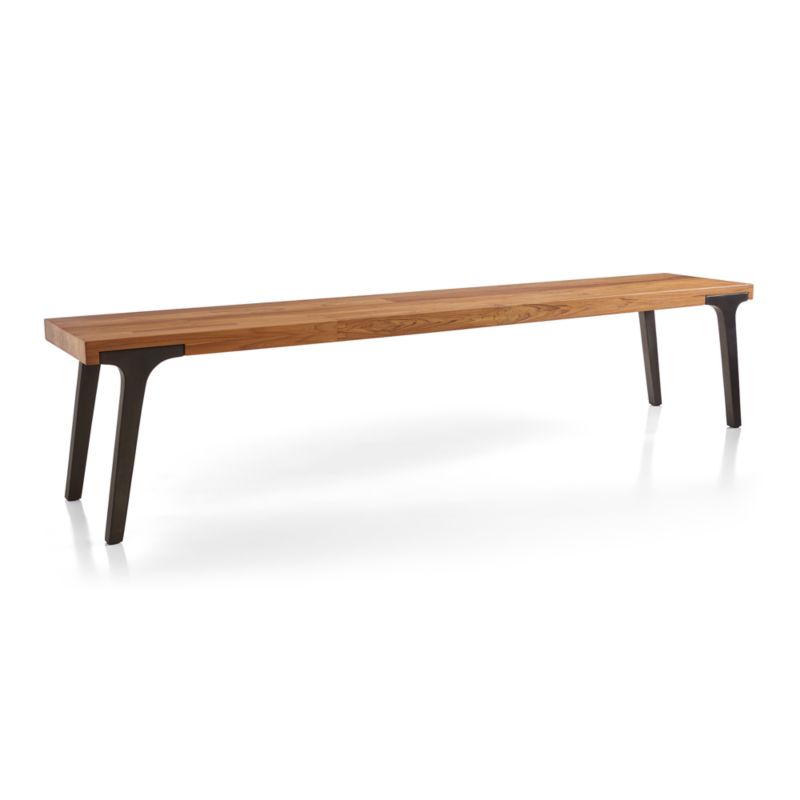 Lakin 79" Teak Bench - image 4 of 15