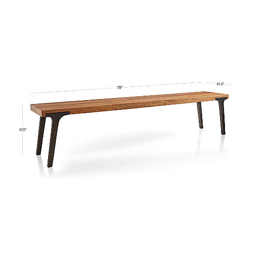 Lakin 79" Teak Bench