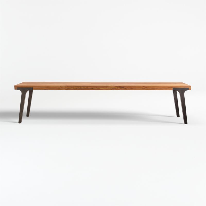 Lakin 79" Teak Bench - image 3 of 15