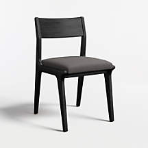 Lakin Black Wood Dining Chair + Reviews | Crate & Barrel