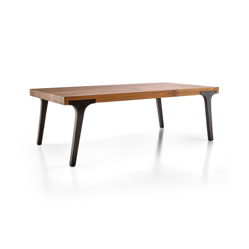 Crate and barrel teak dining table sale