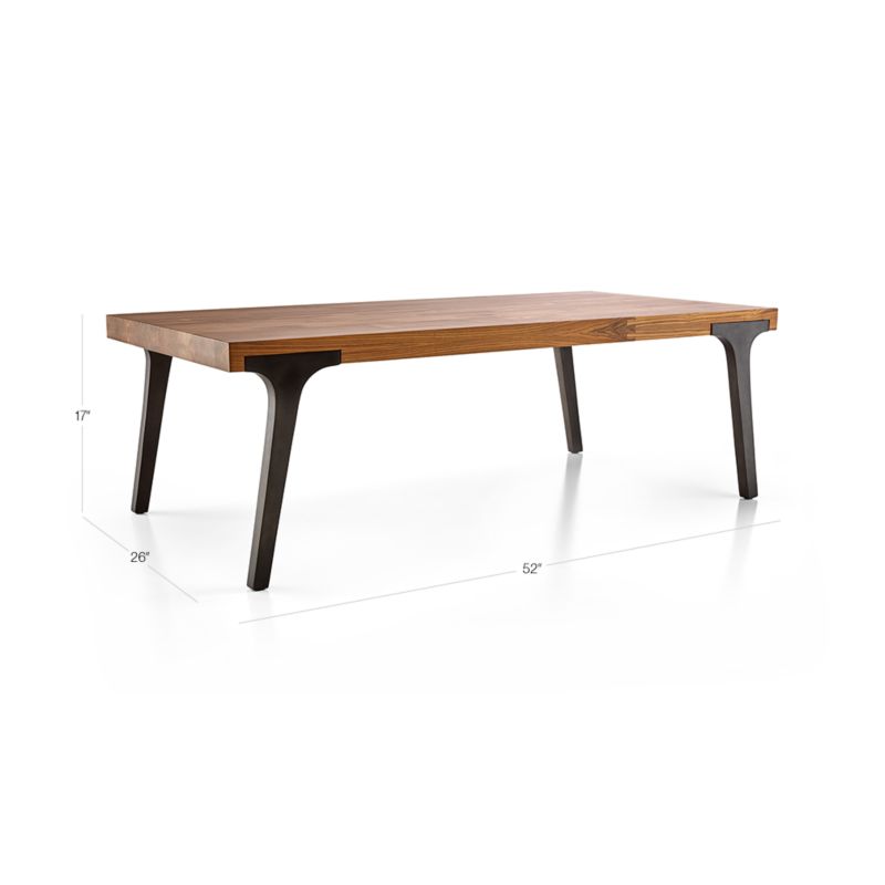 View Lakin Teak Wood and Aluminum 52" Rectangular Coffee Table - image 2 of 20