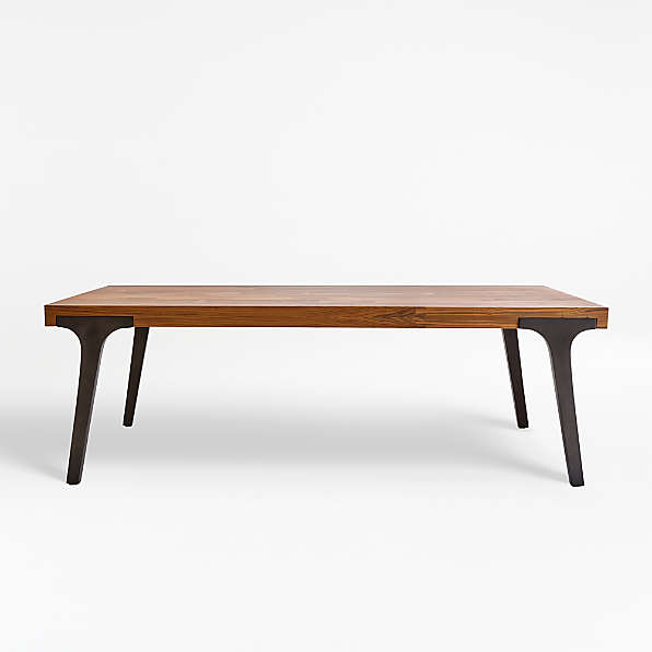 Casita rectangular low teak side table