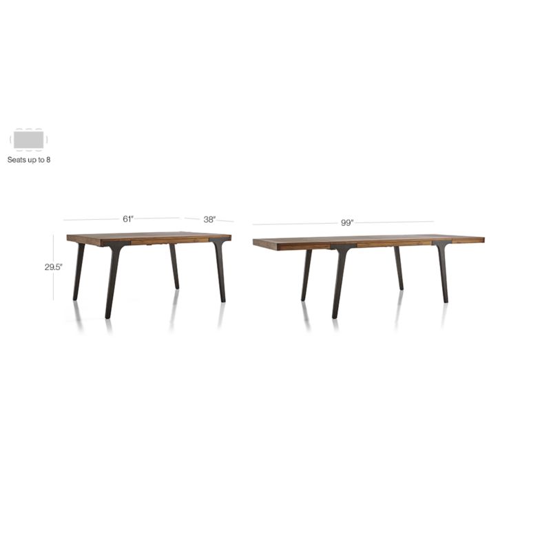 View Lakin 61"-99" Teak Extendable Dining Table - image 2 of 23