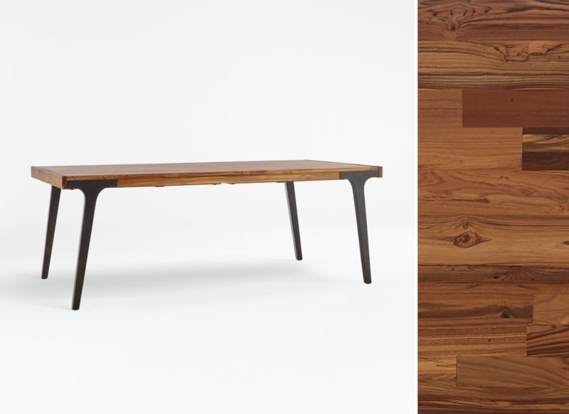 Lakin 106"-144" Teak Wood Extendable Dining Table