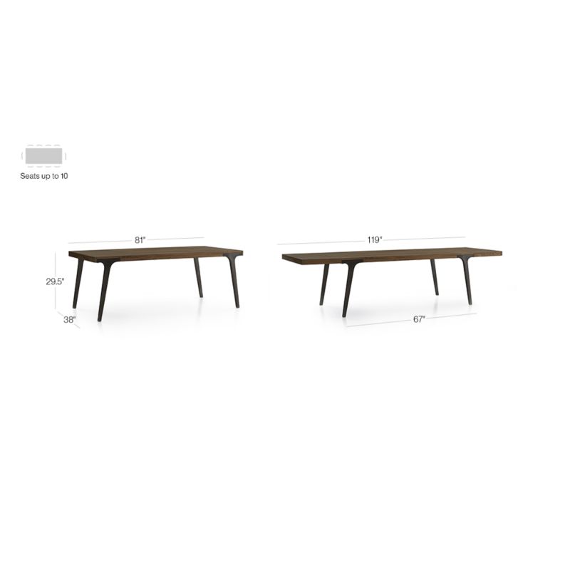 View Lakin 81"-119" Teak Extendable Dining Table - image 2 of 22