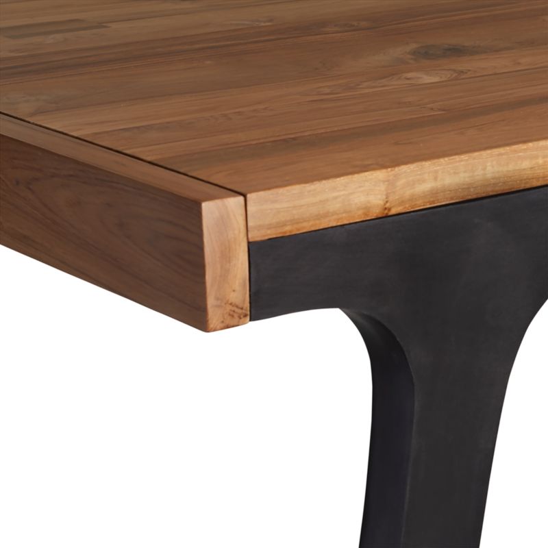 Lakin 106"-144" Teak Wood Extendable Dining Table