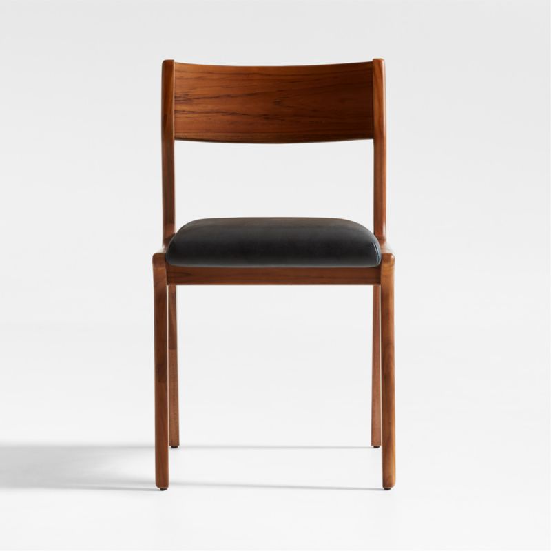 Lakin Teak Leather Dining Side Chair - image 0 of 6