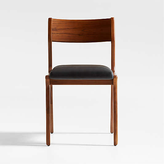 Lakin Teak Leather Dining Side Chair