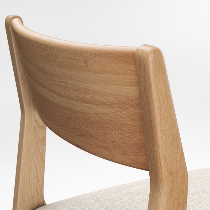 Lakin White Oak Wood Dining Side Chair