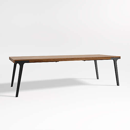 Lakin 106"-144" Teak Wood Extendable Dining Table