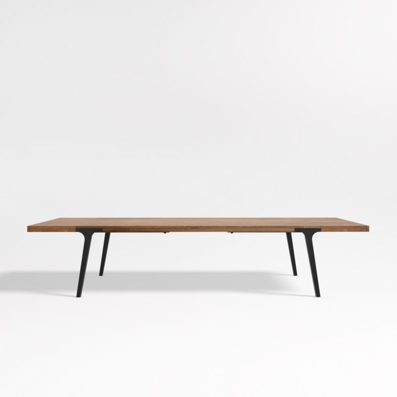 Lakin 106"-144" Teak Wood Extendable Dining Table - image 9 of 15