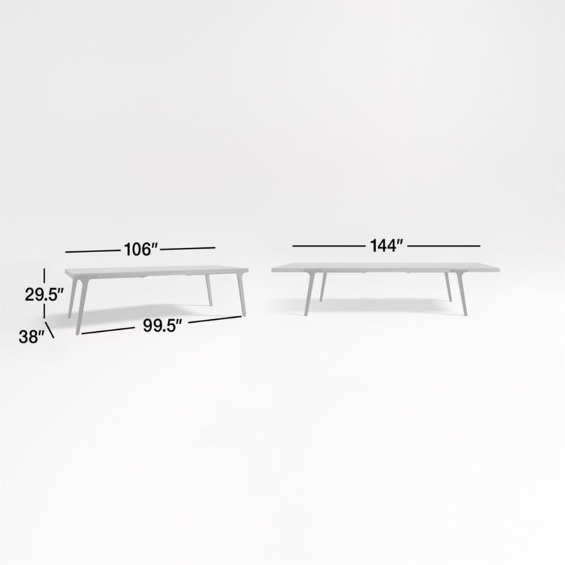 Lakin 106"-144" Teak Wood Extendable Dining Table