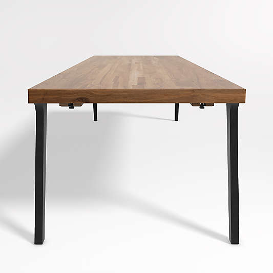 Lakin 106"-144" Teak Wood Extendable Dining Table