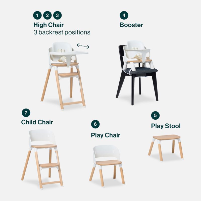 Lalo The Chair II 3-in-1 Baby Coconut White High Chair - image 7 of 8