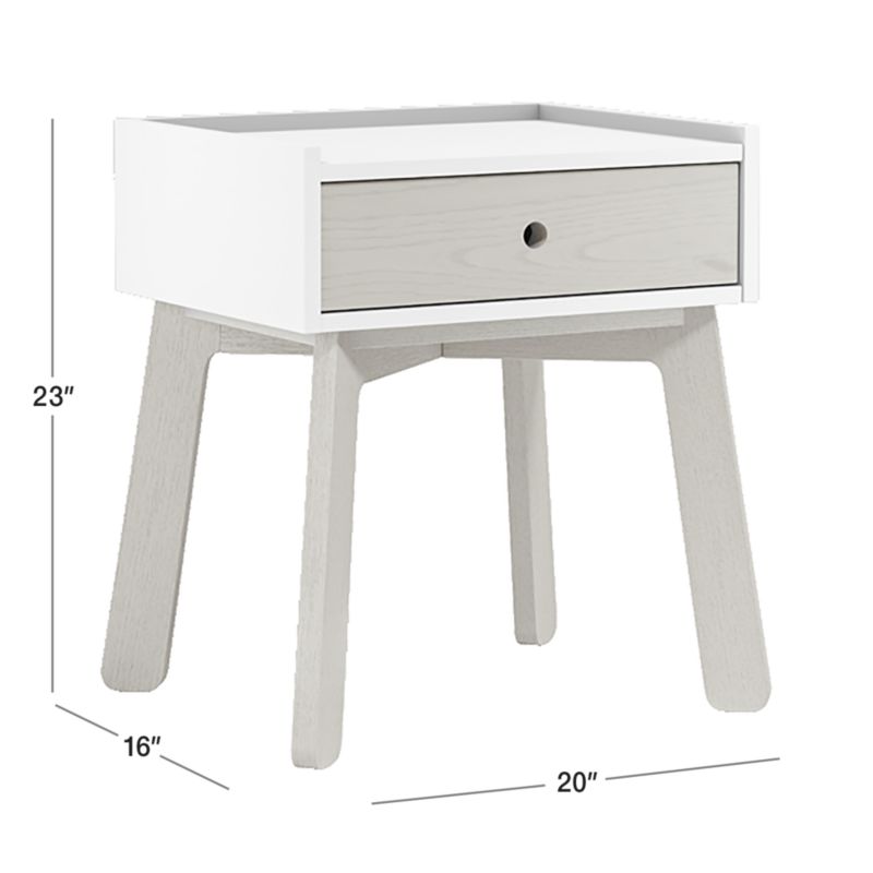 Lamont Two-Tone Wood Kids Nightstand with Drawer