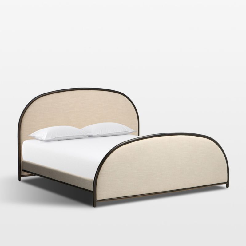 Lamont Parchment Beige Upholstered King Bed - image 4 of 7