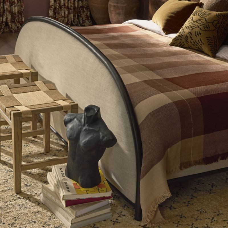 Lamont Parchment Beige Upholstered King Bed - image 3 of 7