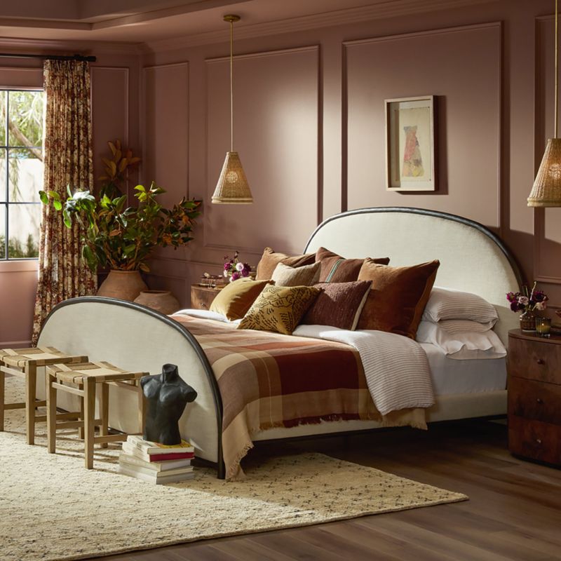 Lamont Parchment Beige Upholstered King Bed - image 1 of 7